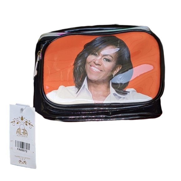 Michelle Obama First Lady Photo Purse Adjustable Multi Pocket Fanny Pack NWT - Picture 5 of 11